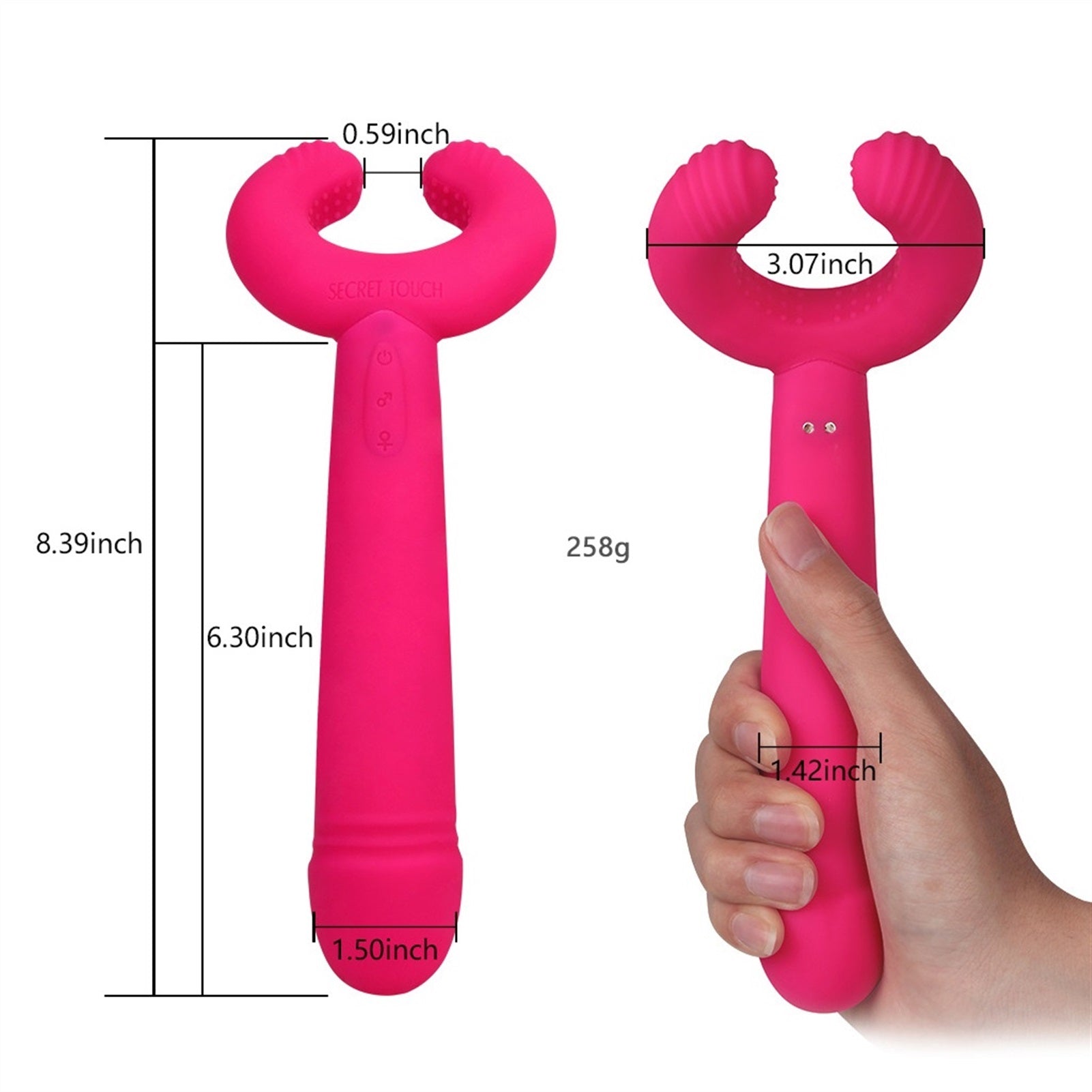 Rose Red 8 Frequency Vibration Type Waterproof Vib