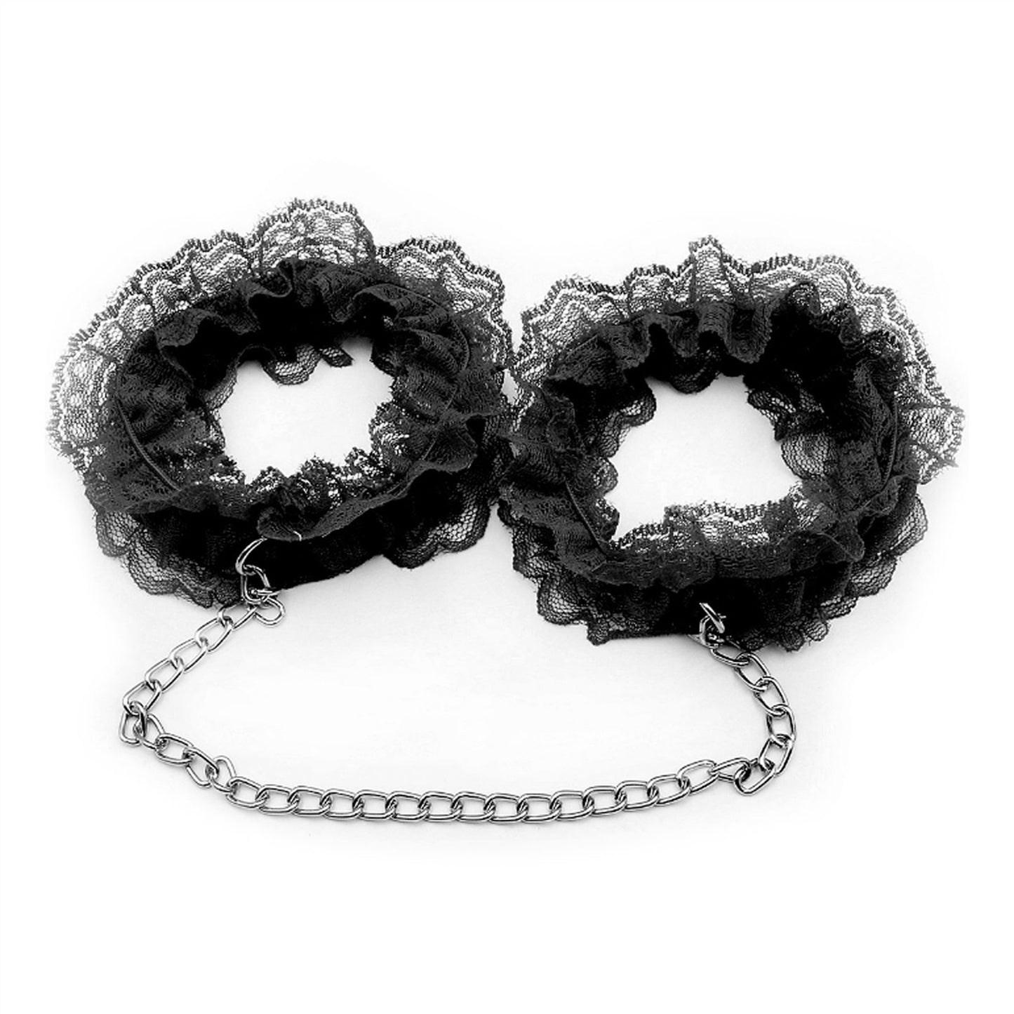 Lace Handcuffs Gold Rivet Chain Cuff Punk Rock Bra