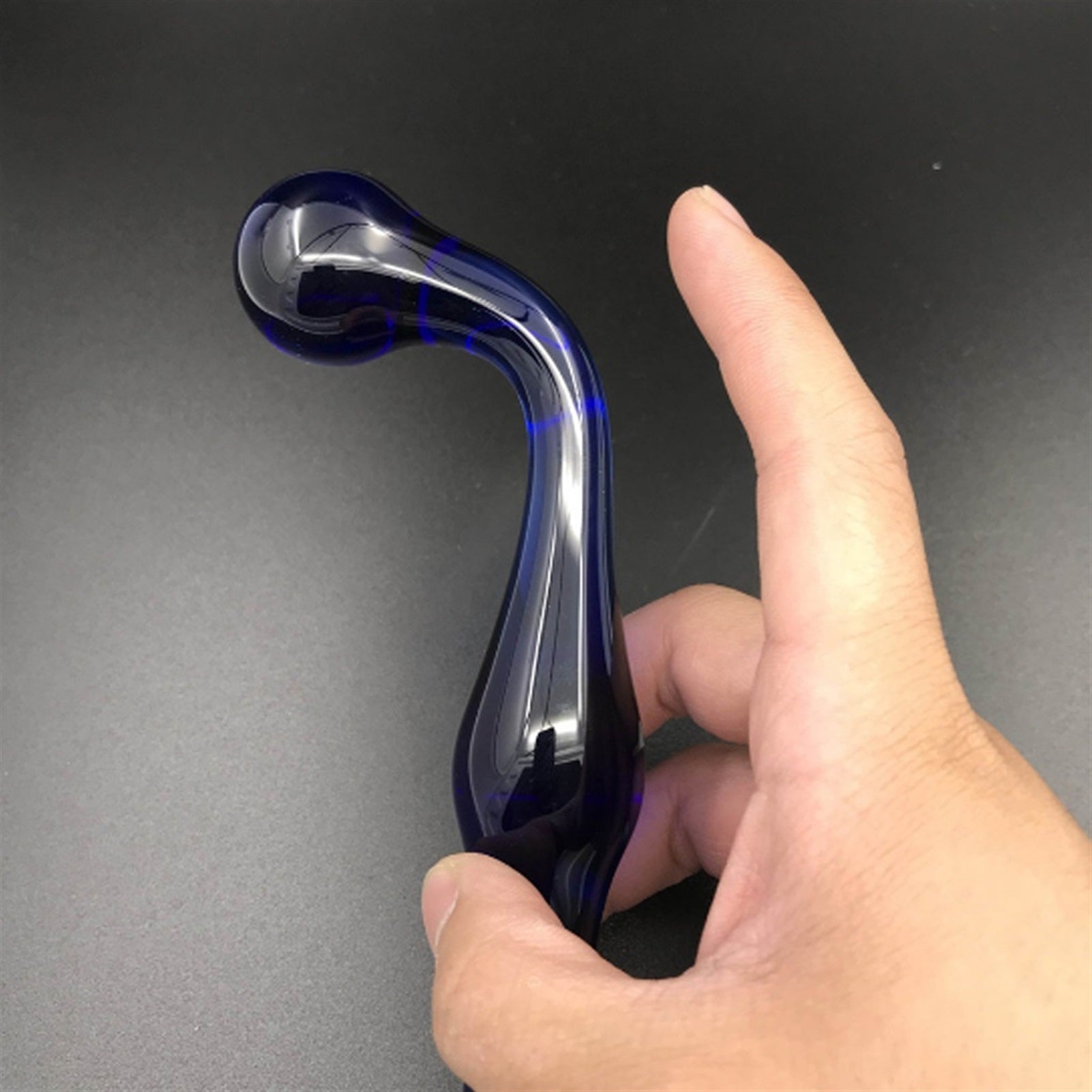 Double-ended Hook Crystal Glass Anal Plug For Men 