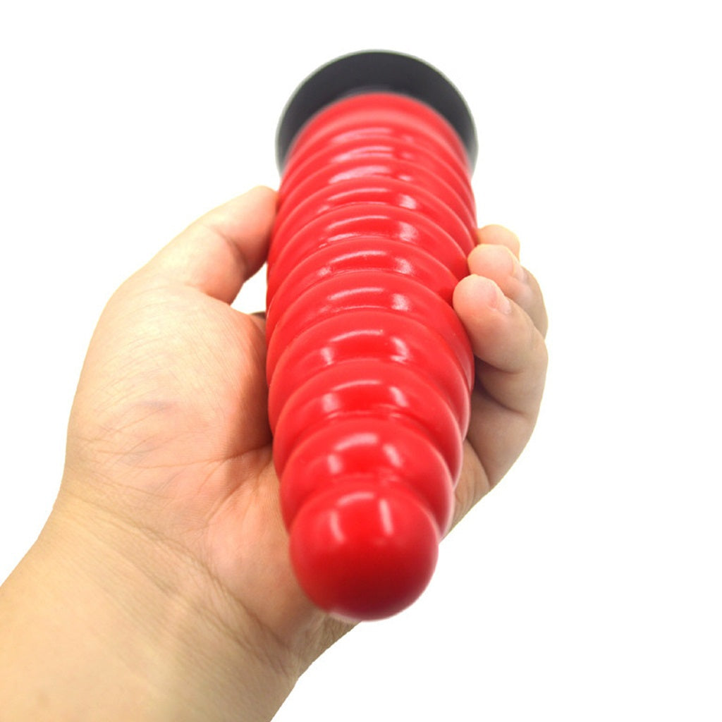 Black Red Liquid Silicone Dildo Penis With Suction