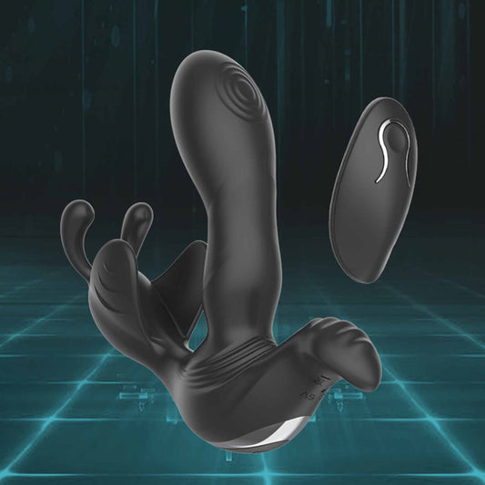 Prostate Massager Men's Butt Plug Anal Vibrator wi