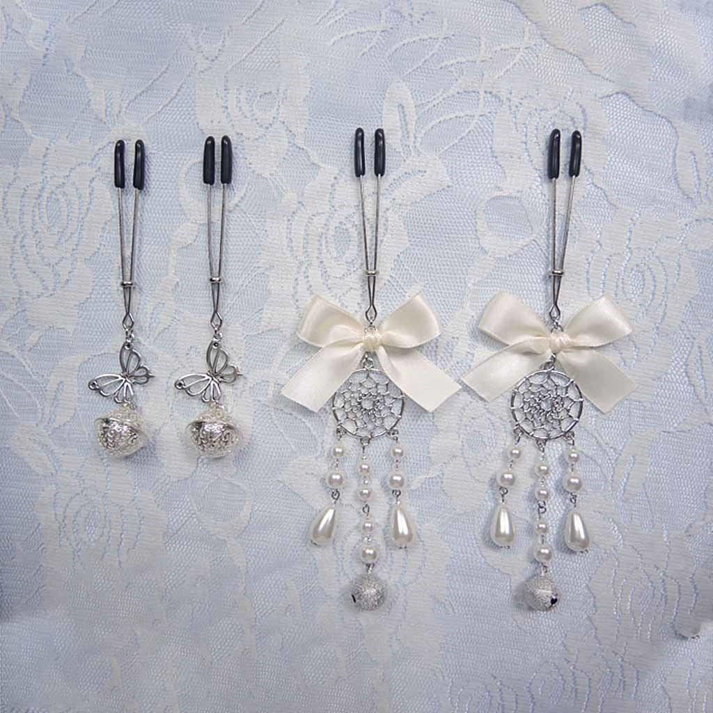 Breast Nipple Clamps Adjustable Flower Nipple Clip