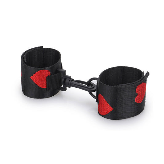 Black Tie Handcuffs Gold Rivet Chain Cuff Punk Roc