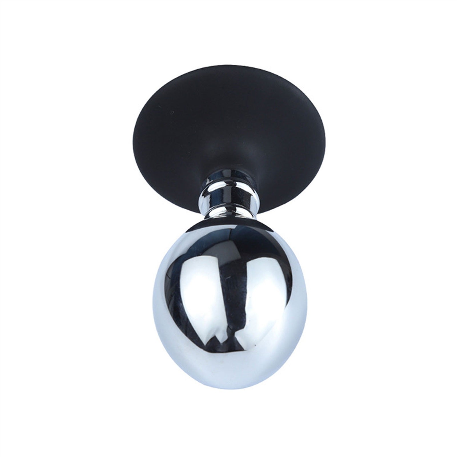 Metal Silicone Base Anus Plug Small Curved Masturb