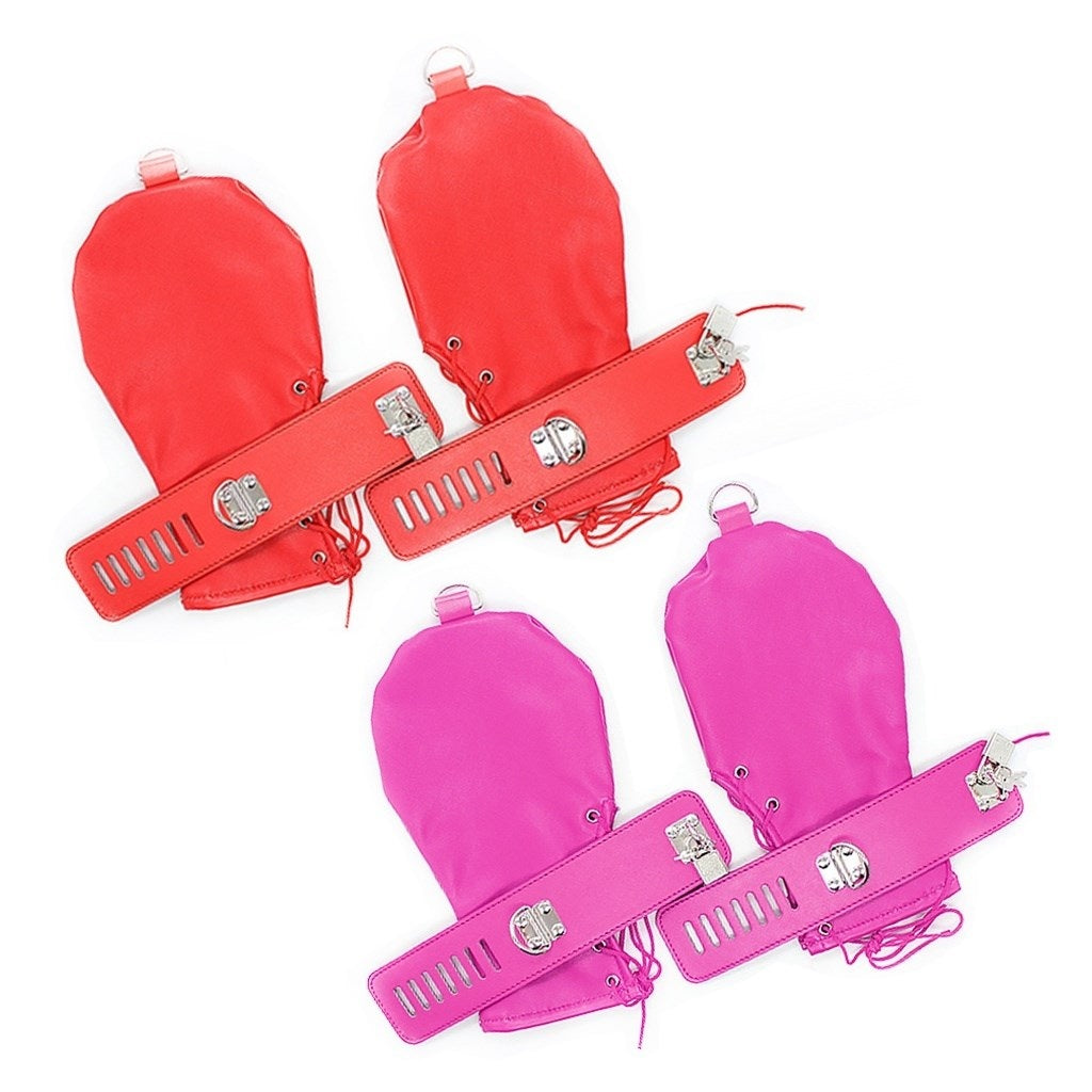 PU Leather Adjustment Handcuffs Multifunction Dog 