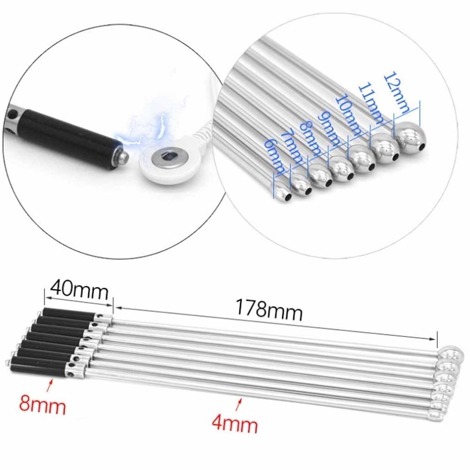 Electro Shock Set, Urethral Plug Anal Plug 1 Elect