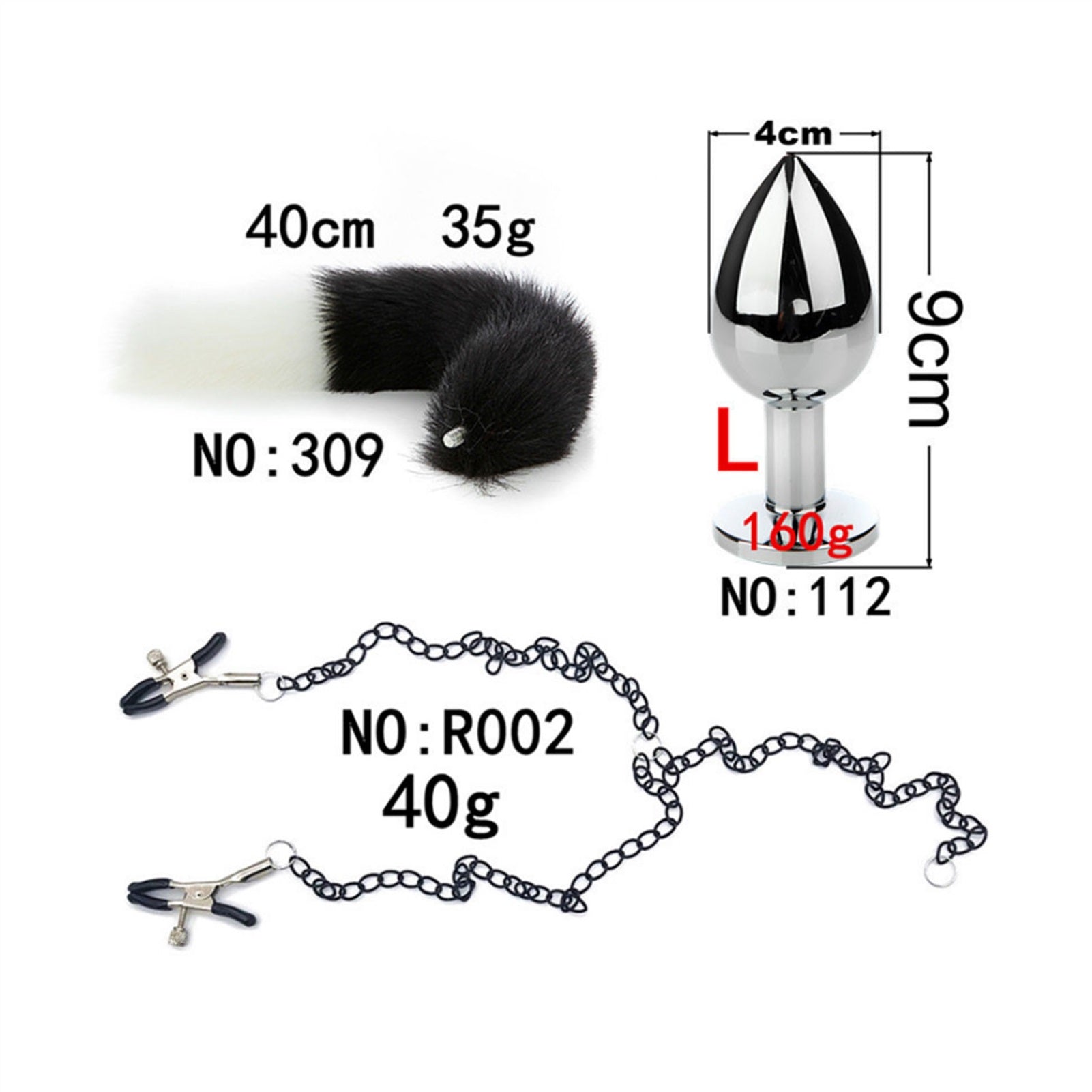 Long Chain Tail Metal Clamp Nipple Clamp Female Cl