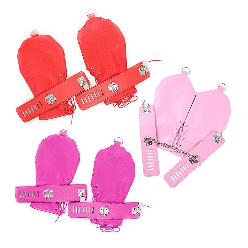 PU Leather Adjustment Handcuffs Multifunction Dog 