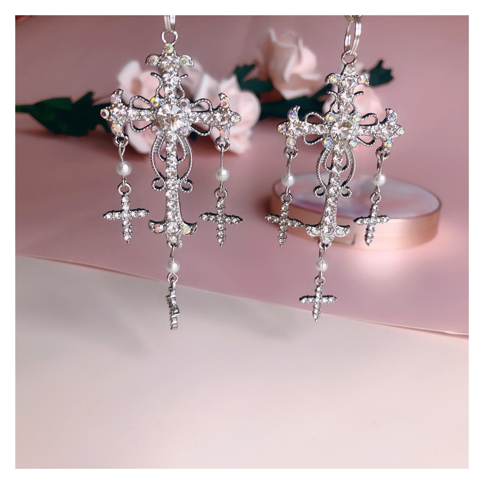 1 Pair Breast Nipple Clamps Clip Rhinestone Heart 