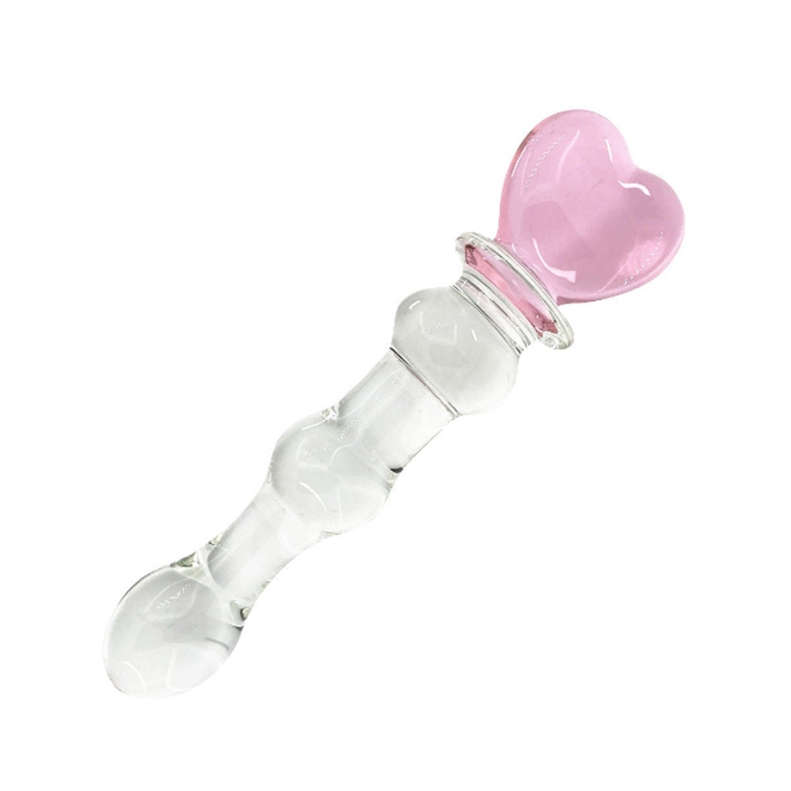 Heart female masturbation glass crystal penis simu