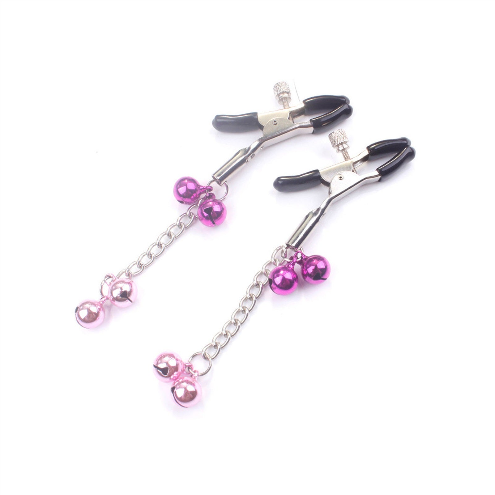 4 Bells Metal Clip Nipple Clamps With Screw Pierci