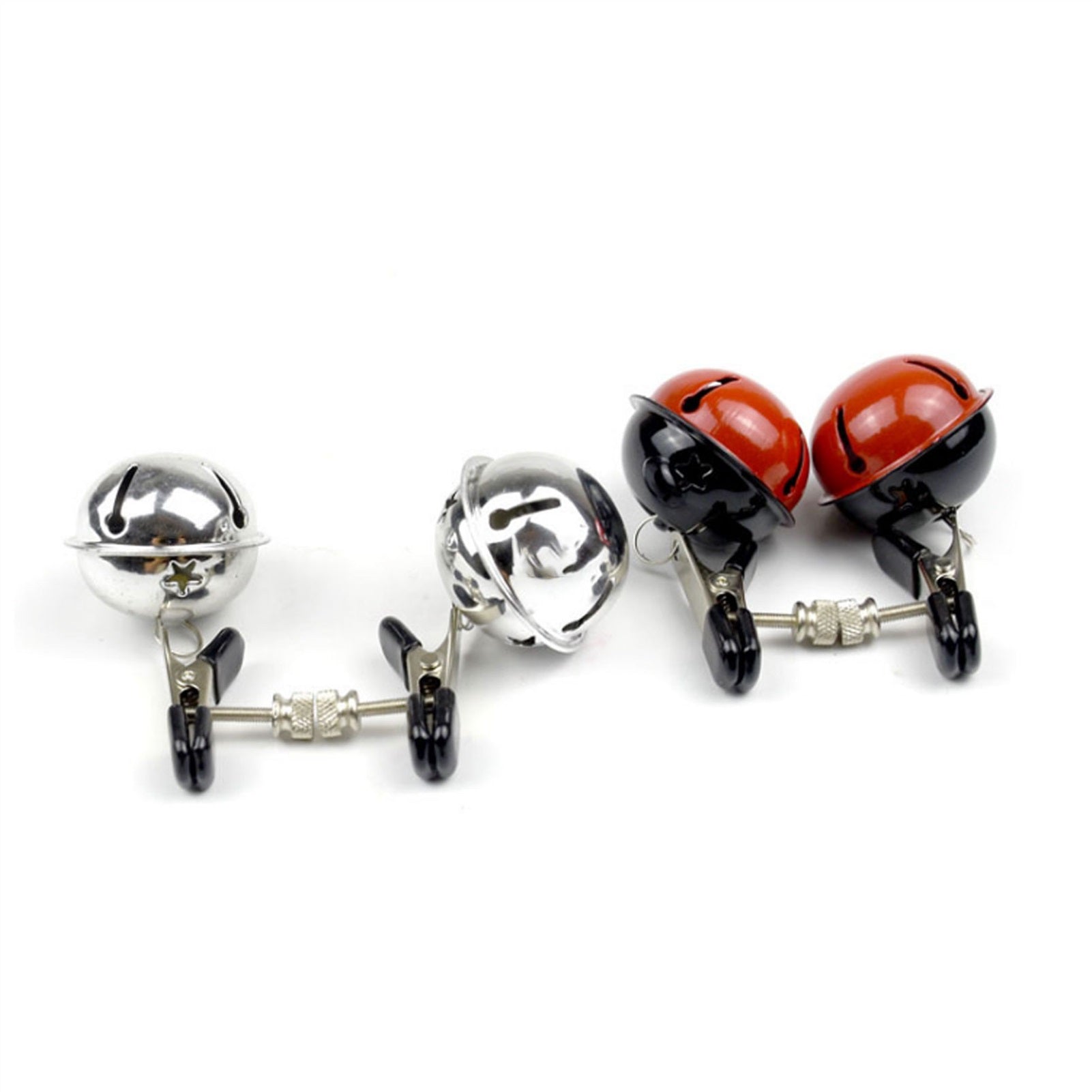 With Bells Metal Mimi Clip Nipple Clamps With Blac