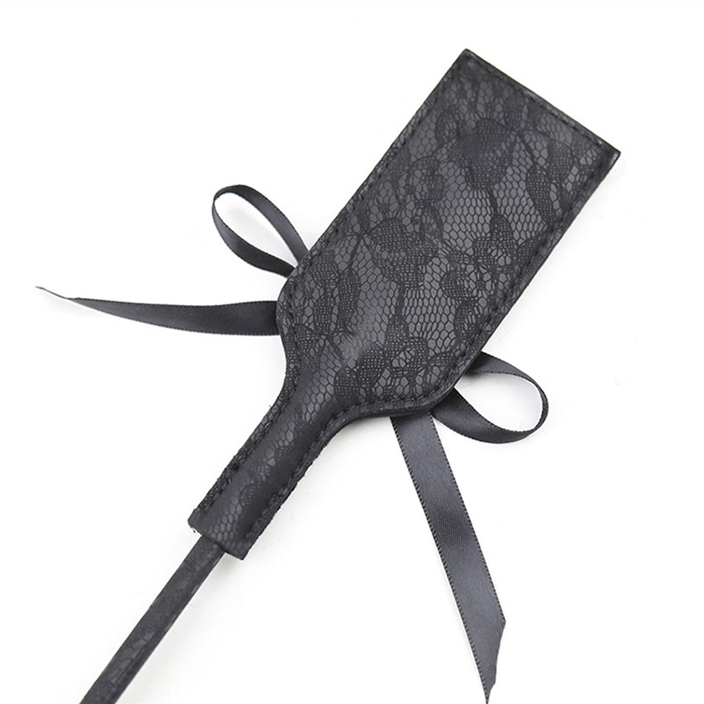 45cm Black Sexy Lace Ribbon Bow PU Hand Racket To 