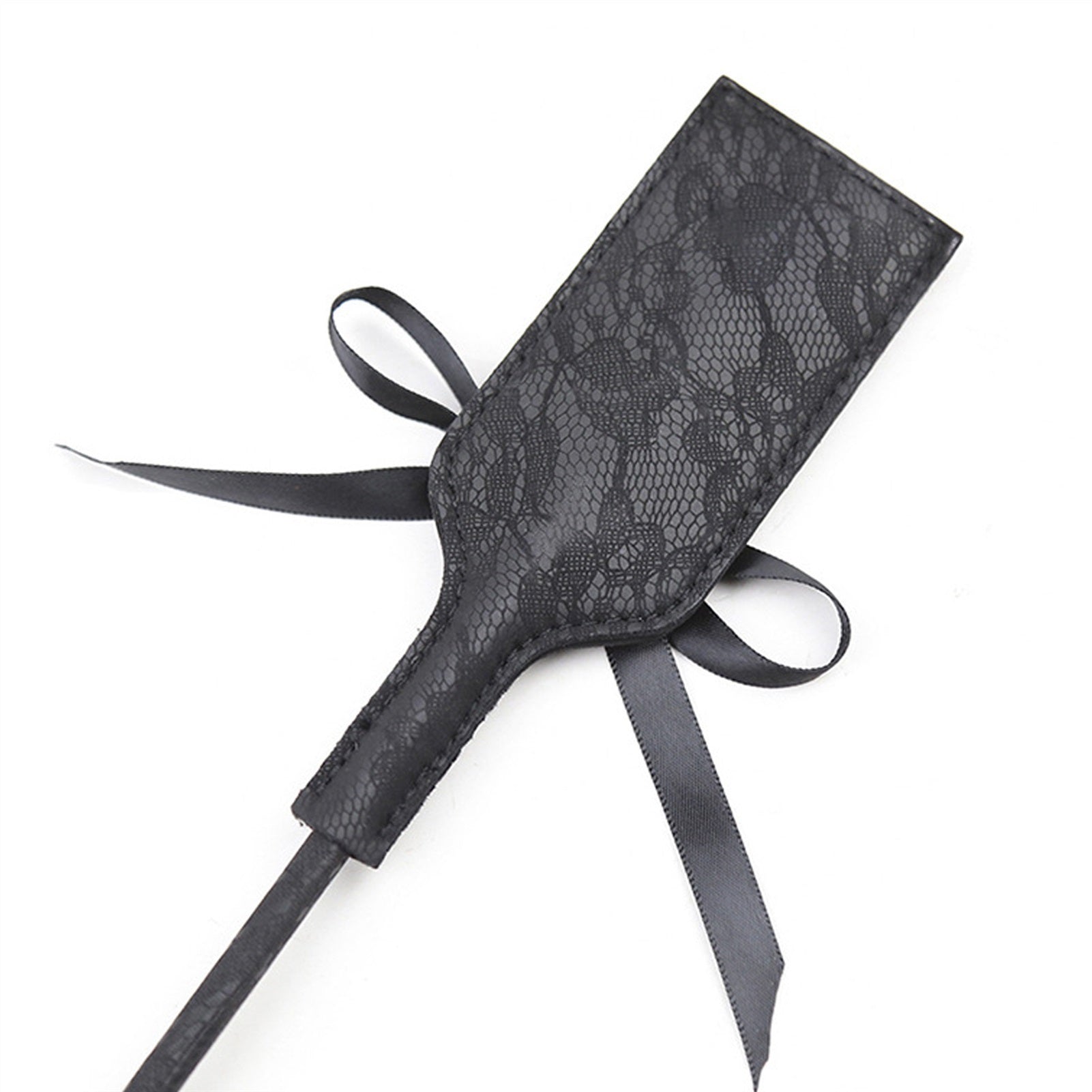 45cm Black Sexy Lace Ribbon Bow PU Hand Racket To 