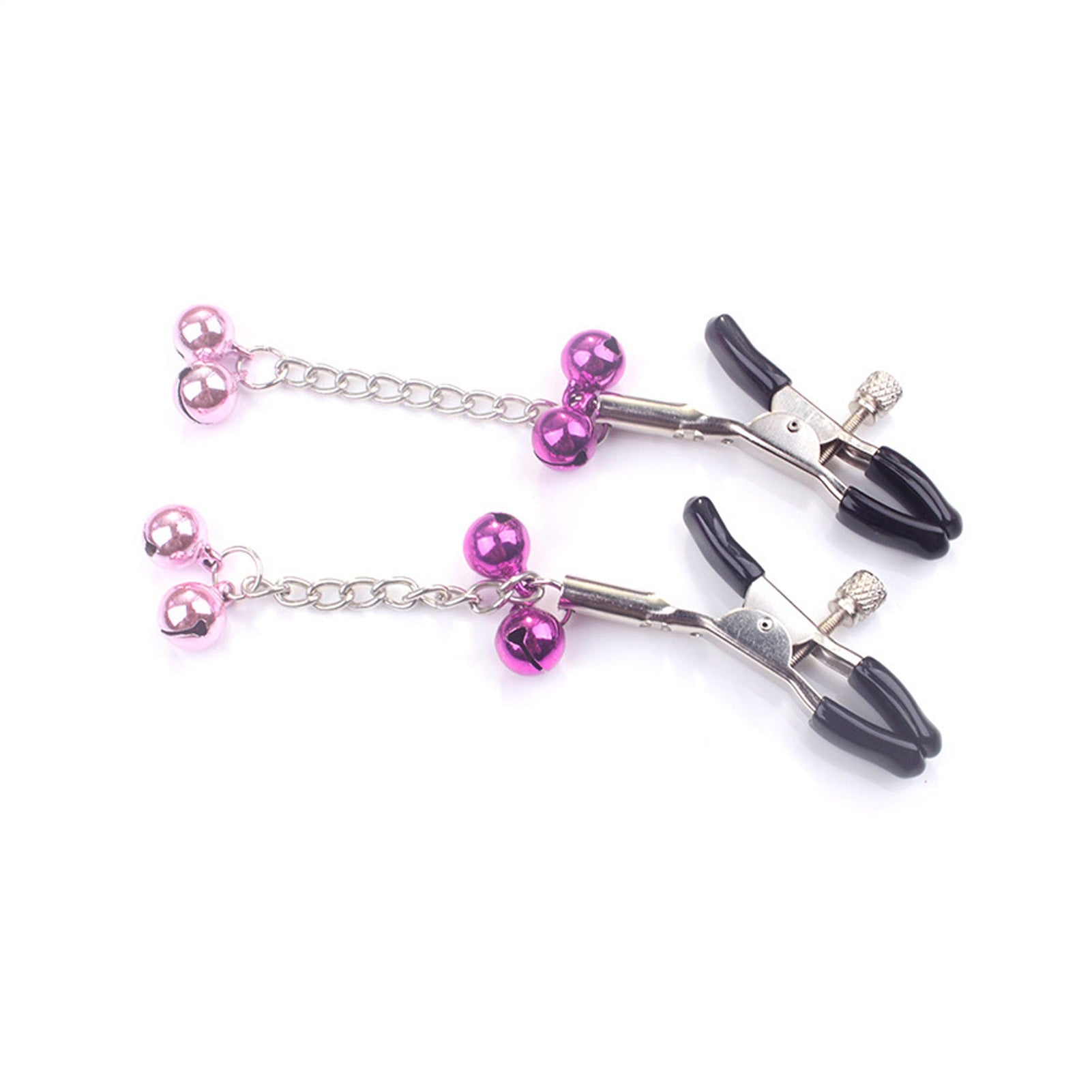4 Bells Metal Clip Nipple Clamps With Screw Pierci