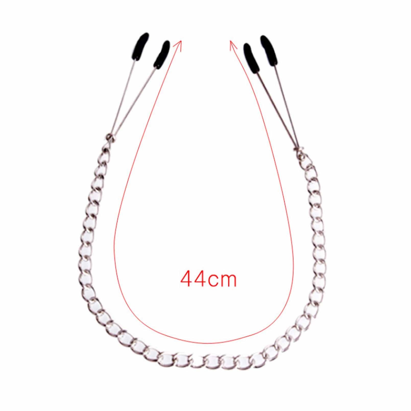 Adjustable Nipple Noose With Chains Faux Body Pier