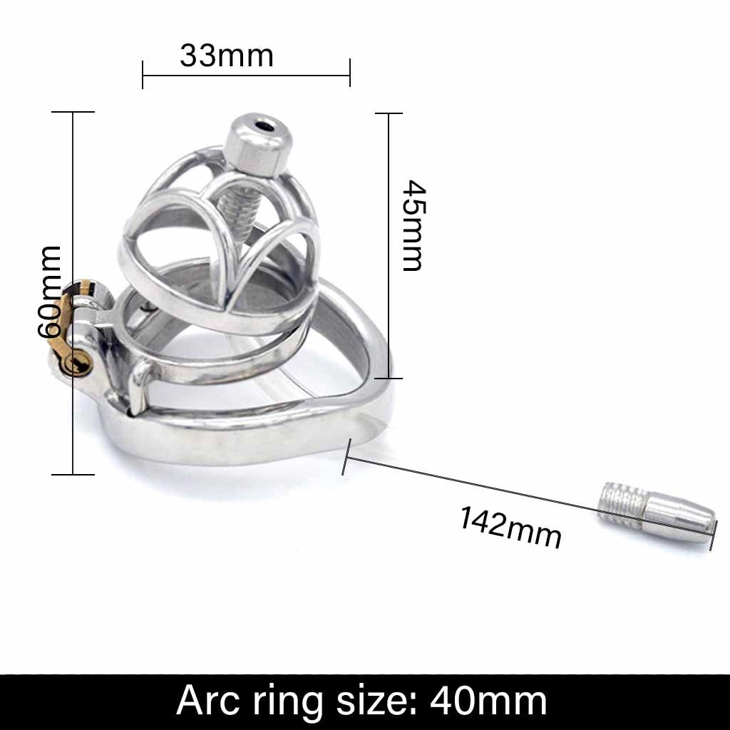 Male Cock Cage Chastity Device, Stainless Steel Ch