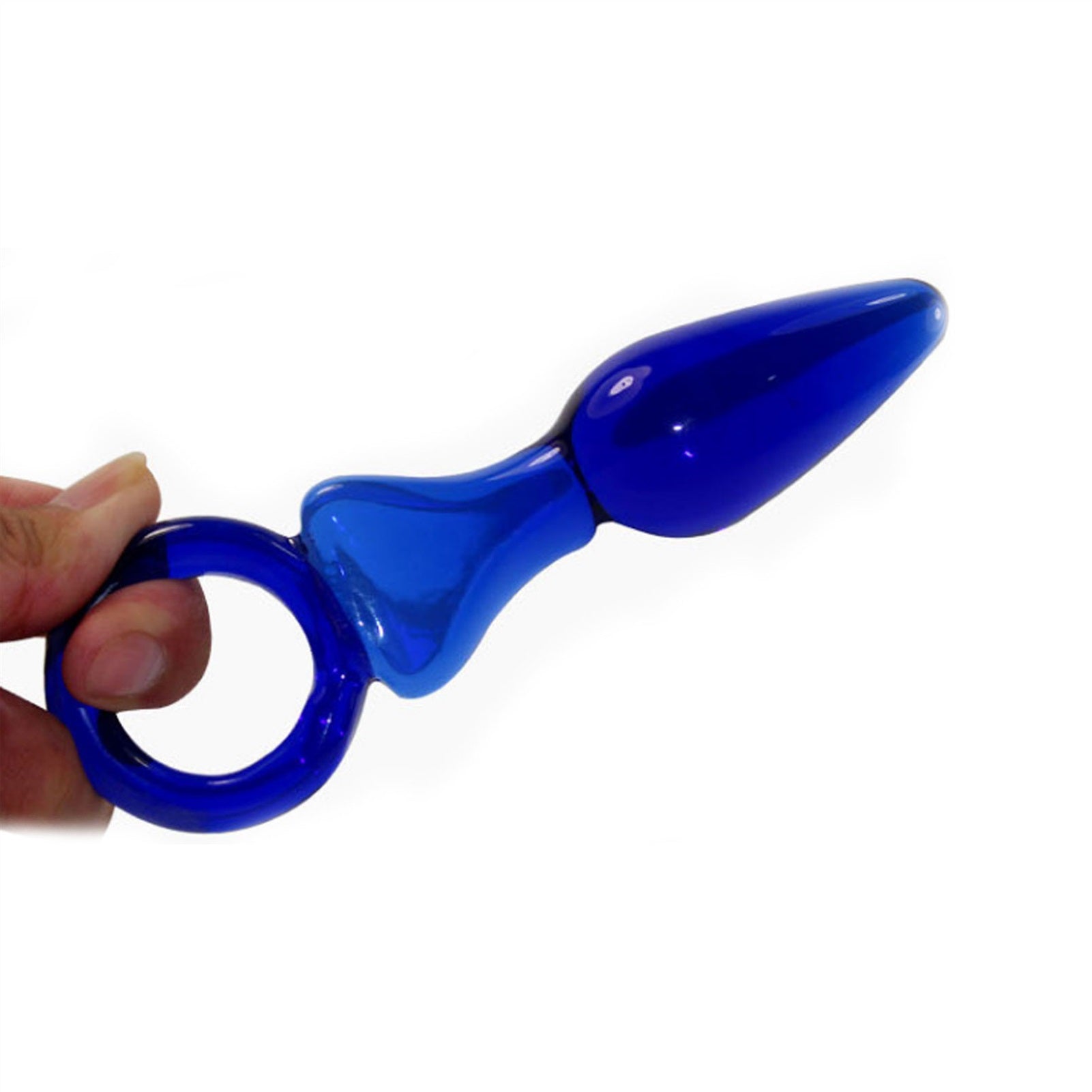Crystal Glass Adult Toy Metal Anal Plug Ring For C