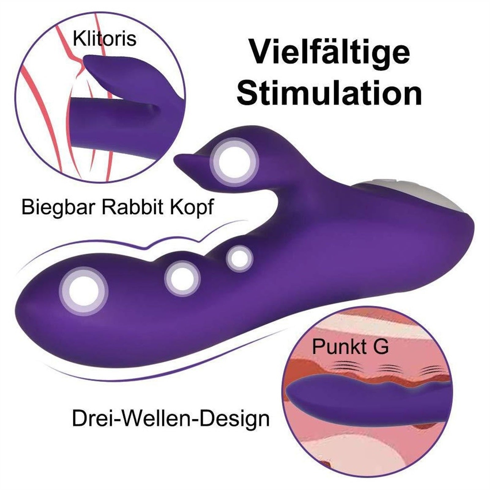 10 Frequency Drei-Wellen-Design G-spot Vibration S