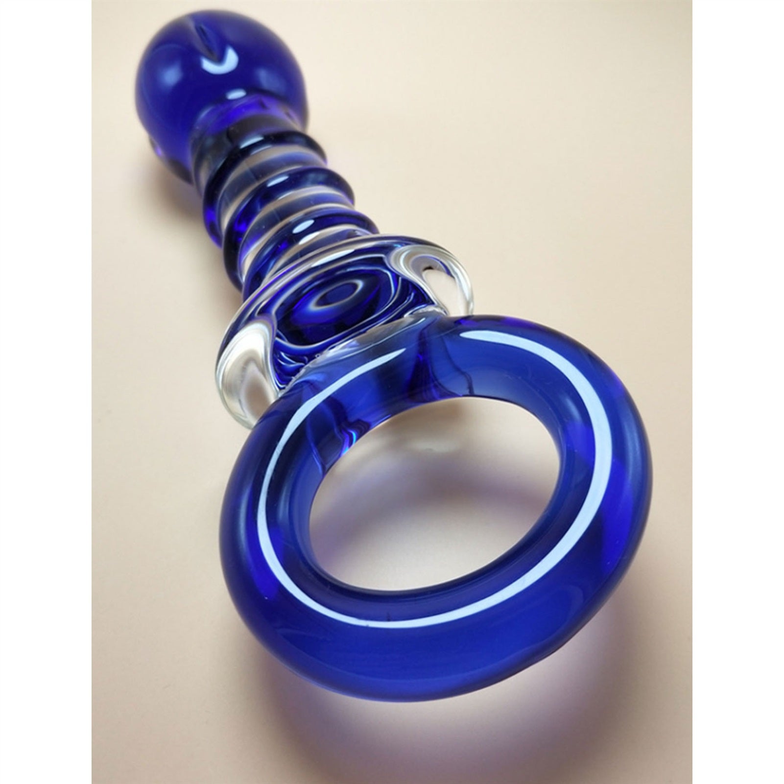 Crystal Glass Adult Toy Metal Anal Plug Ring For C