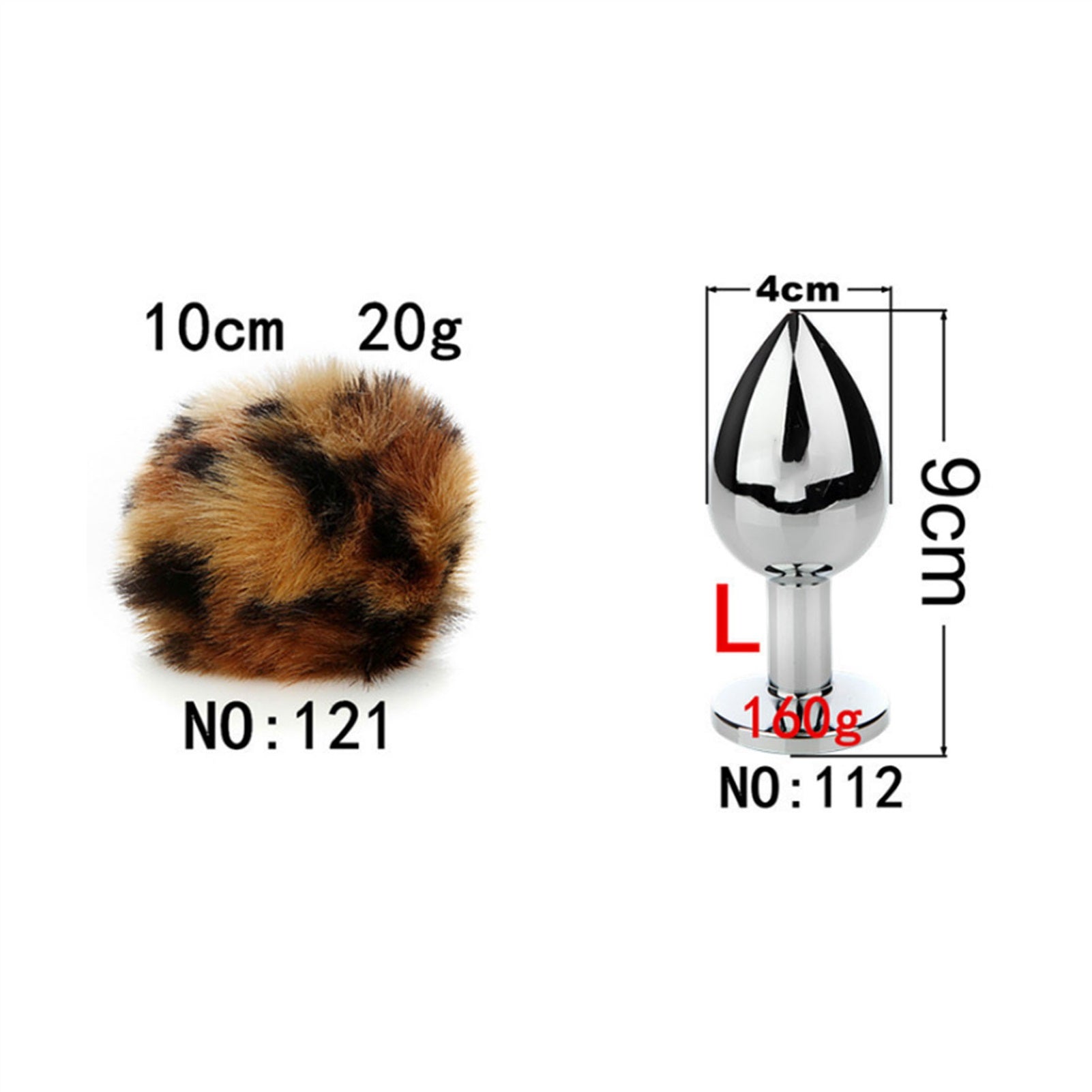 Removable Imitation Fox Tail Anal Plug For Couple 
