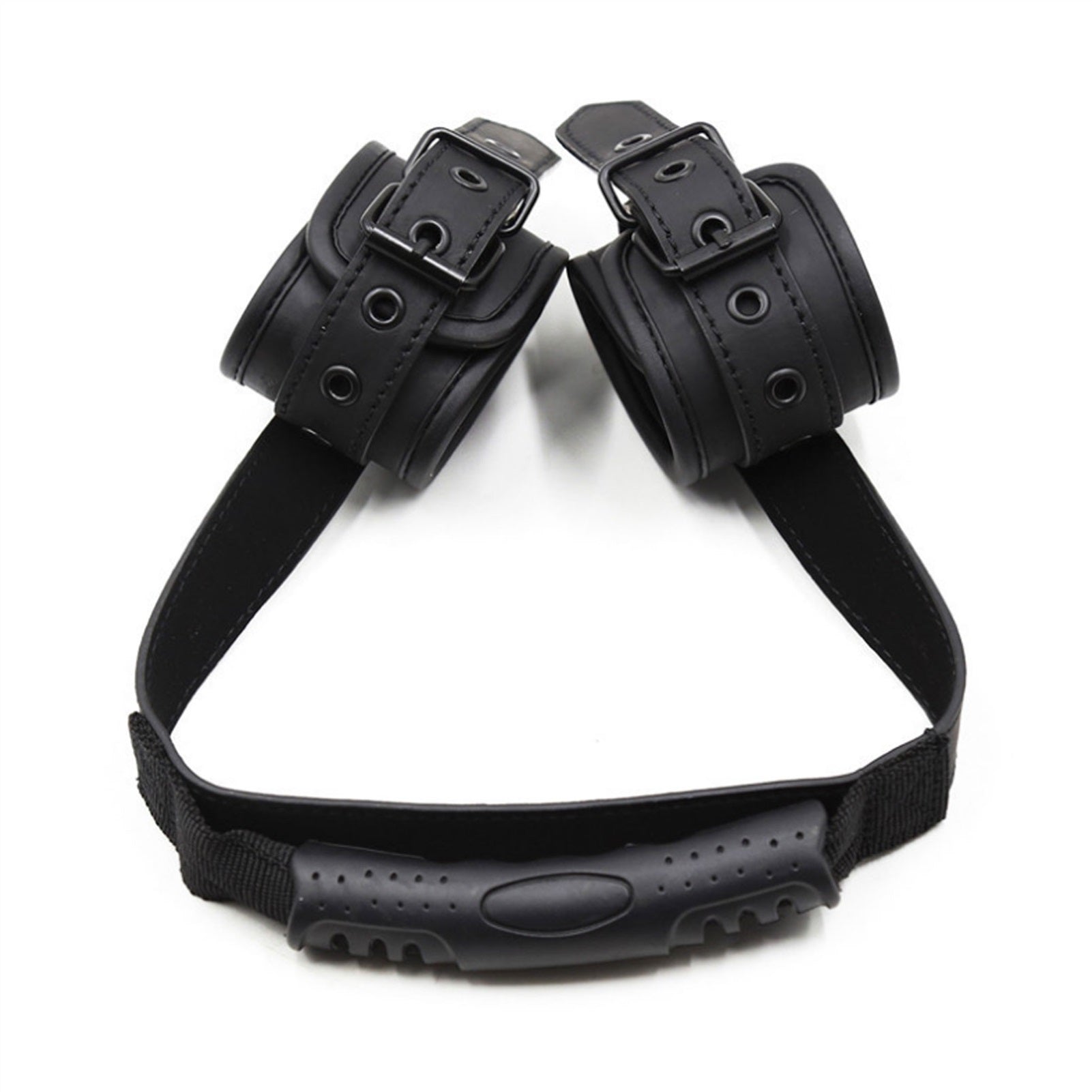 PU leather Handcuffs Gold Rivet Chain Cuff Punk Ro