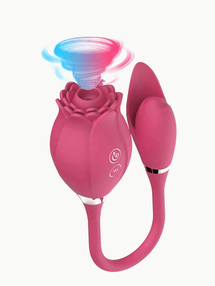 Suction & Vibrators Wild lotus rose sucker female masturbation device adult product multi-frequency vibration tease masturbation vibrating egg